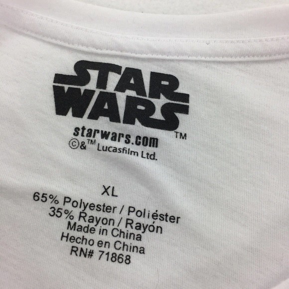 Star Wars Force Awakens Short Sleeve High Low T-Shirt Extra Large Womens White - Picture 3 of 5